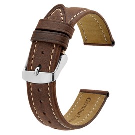 Bisonstrap Watch Strap, Vintage Leather Replacement Strap Width: 14 - 24 mm, 19mm