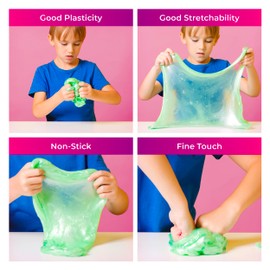 Slime Creator - Glitter Base - Neon Green | 180ml Easy-Pour Bottle | Safe & Tested for Slime Making