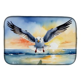 Caroline's Treasures Gull Flying Low Dish Drying Mat Absorbent Dish Drying Mat Pad for Kitchen Counter Dish Drainer Mat for Countertop, 14 x 21", Multicolor