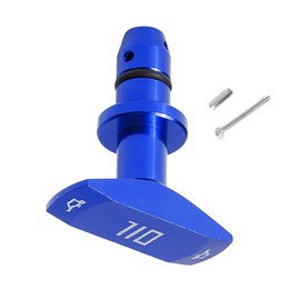 MACHSWON 5mm Car Oil Dipstick Pull Handle Aluminum Alloy for Mus-tang GT V8 GT500 1999-2011 for Fo-rd (Blue)