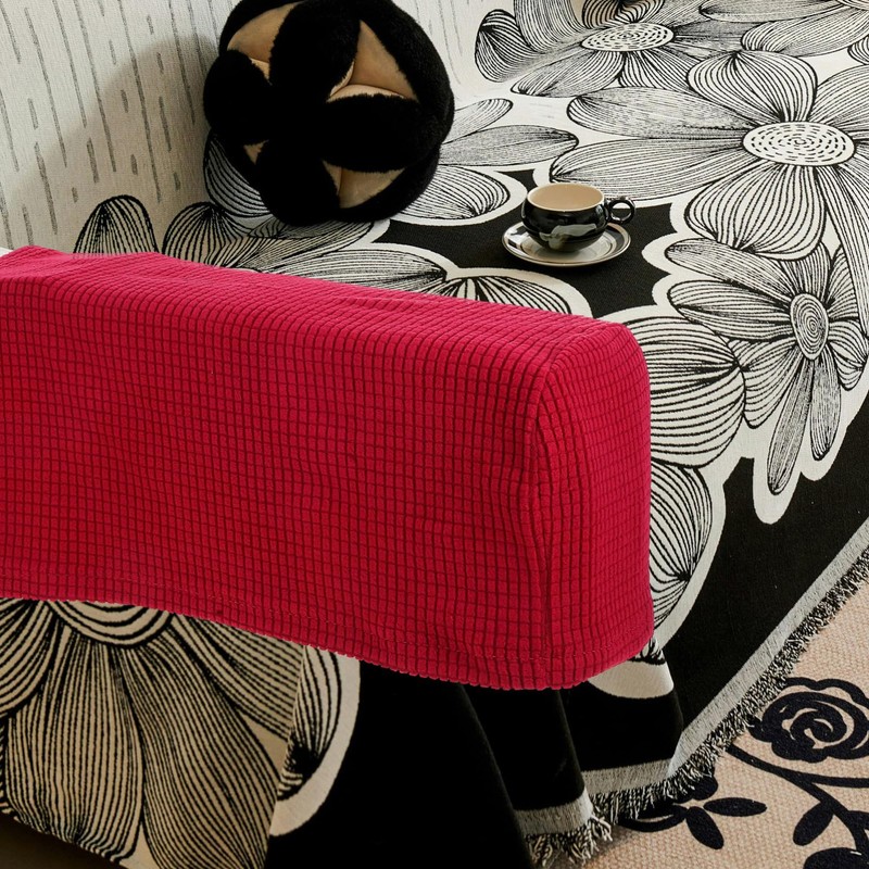 iplusmile 2Pcs Armrest Cover Elastic Sofa Armrest Protector Towels for