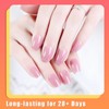 NIQZOPA Extra Short Ballerina Fake Nails - Soft Gel Pre-Shaped