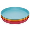 WeeSprout Bamboo Plates (Blue, Yellow, Orange, & Red, Without Lids)