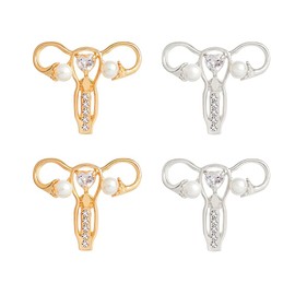 Opexicos 4Pcs Cute Shape Pin The Uterus Brooch Feminist Jewelry as Gift for Doctor/Nurse/Graduation Medical Jewelry