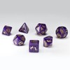 scat01 - set 7 dadi purrito gold/purple