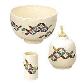 Tanaka Kousen Tea Box Supplies, White, Size: Length 7.7 x Width 4.9 x Height 3.4 inches (19.5 x 12.5 x 8.6 cm) (Exterior) for Tea Boxes, 3-Piece Set, Ninseying, Broken Cloisonnao