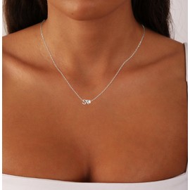 Heart Initial Necklaces for Women 14K Gold Plated Dainty A-Z Letter Pendant Necklace Small Simple Gifts for Womens Jewelry