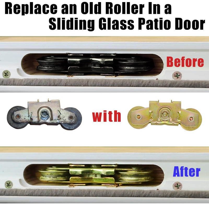 Patio Sliding Door Rollers Replacement Assembly Fits Andersen Gliding Glass