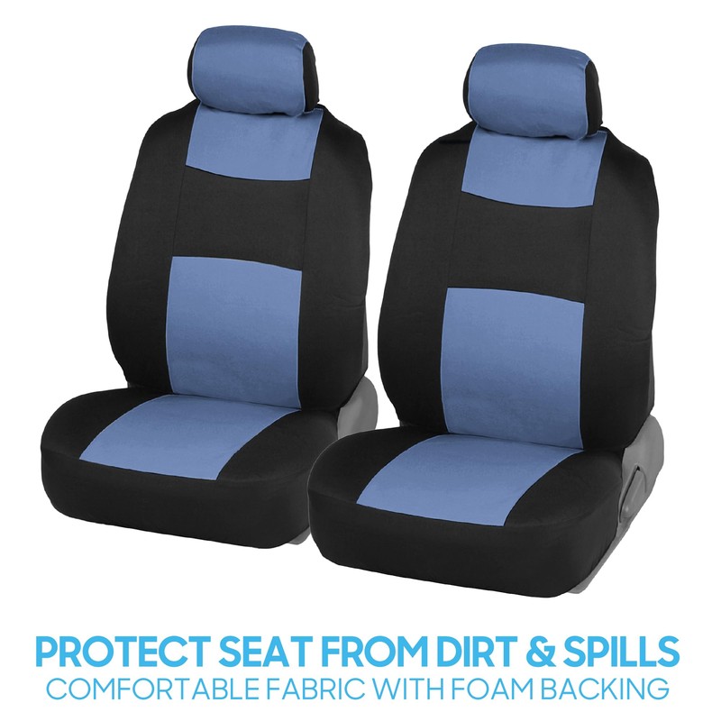 BDK PolyPro Car Seat Covers Full Set in Blue Gray