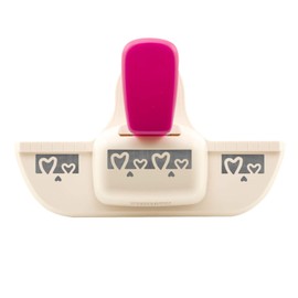 Vaessen Creative Border Punch - Playful Hearts - 1,4 x 4,5 cm - Circle Punch for Card Making and Crafting