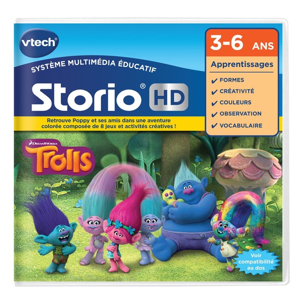 VTech - Storio Trolls HD Game, 271005, Multi-Colour, Version FR
