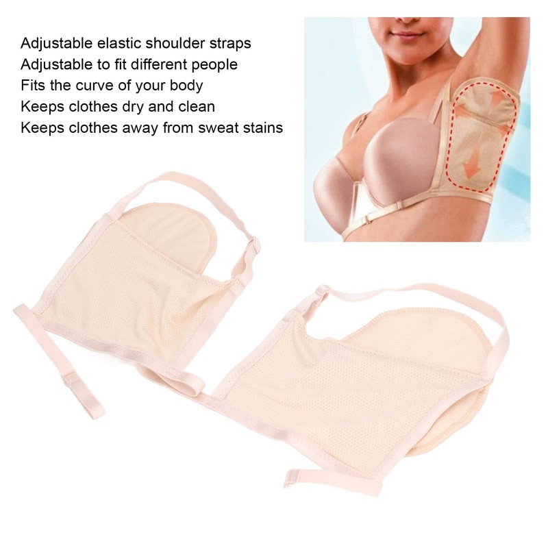 Underarm Sweat Pads, Reusable Adjustable Breathable Ultra Thin Absorbent Armpit
