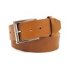 Bellabel Italian Buttero Cowhide Leather Belt, Made in Japan, Silver,