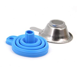 Zeberoxyz 3D Printer Accessories Include Collapsible Silicone Funnels and Stainless Steel Resin Filter Cups Pouring Resin Back into Cup for SLA DLP LCD 3D Printer (Resin Filter)