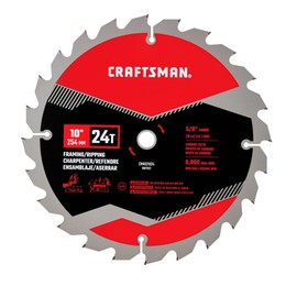 CRAFTSMAN 10 Inch 24T Framing/Ripping Carbide Miter/Table Saw Blade (CMAS21024)