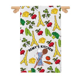 AATOP Remyy Rat Kitchen Towel Cartoon Rat Touille Movie Fans Gift Little Chef Tea Dish Towel (REMY'S KITCHEN towel 2U)