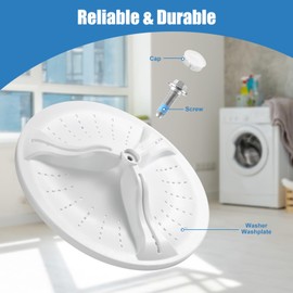 FreeCat W10902814 Washplate Set Compatible with Whirlpool Maytag Washer W108396887 W10752287 MVWB855DW W10834893 W10834917,Including Screw & Cap