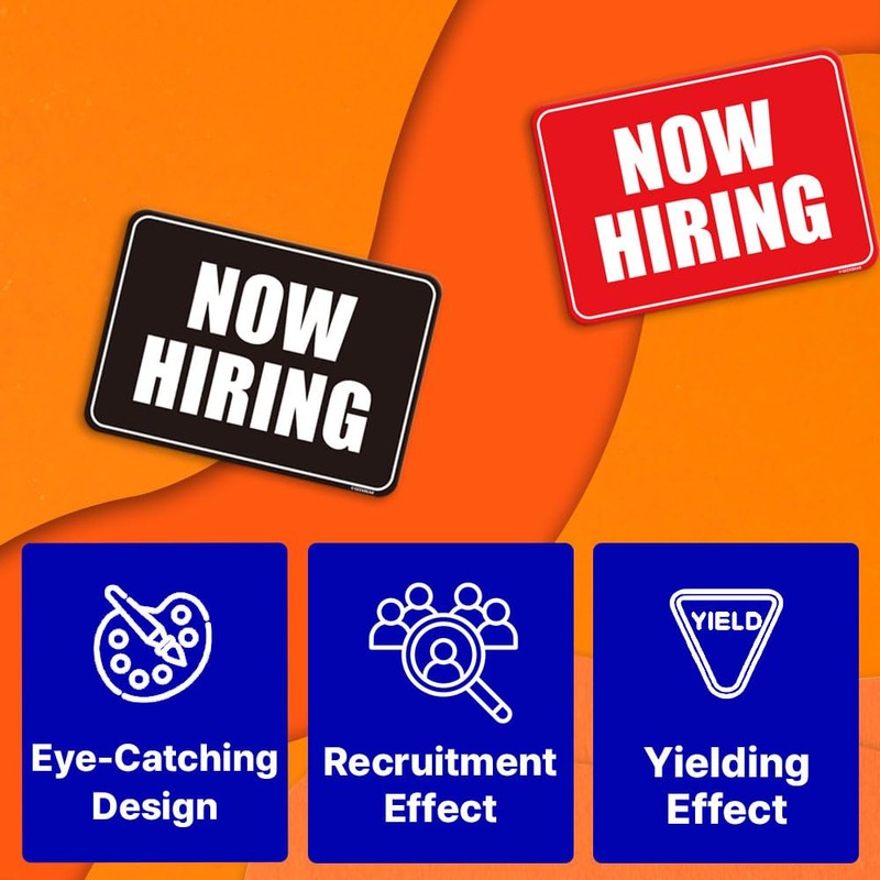 GEEKBEAR Now Hiring Car Magnet (2 Pack) - 11.7 x