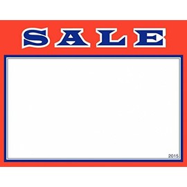 2.75" x 3.5" Sale Rectangular Burst Retail Value Sale Signs Cards / 100 Total Cards