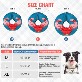 BEAUTYZOO Dog Cone Collar After Surgery for Large Medium Dogs, Soft Dog Cone Alternative to Stop Licking, Comfortable Inflatable Dog Recovery Cones, Dog Neck Donut Not Block Vision E-Collar, Blue M