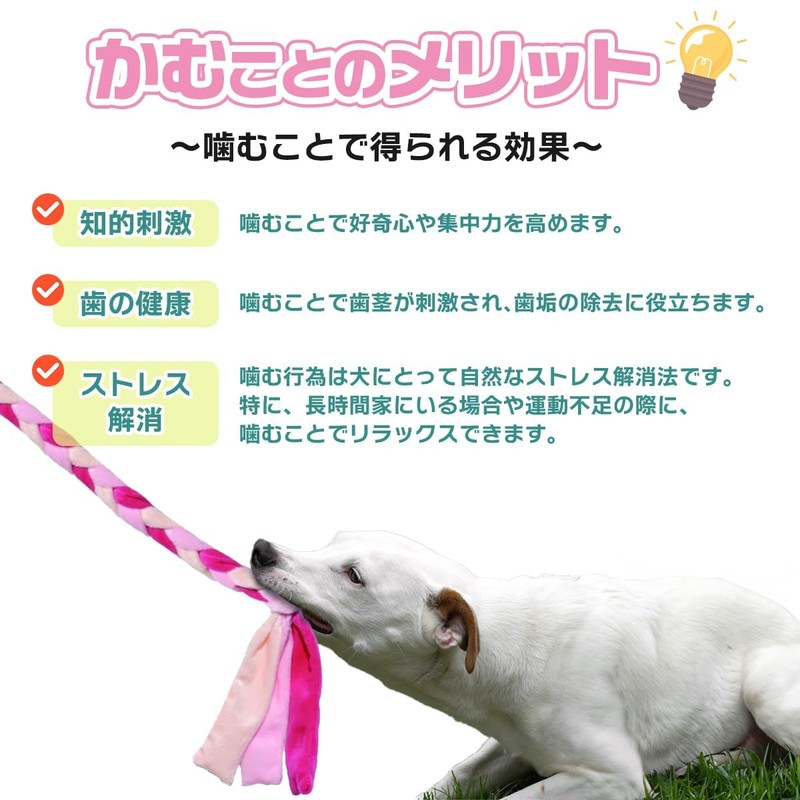 energy dog toy rope c pinky