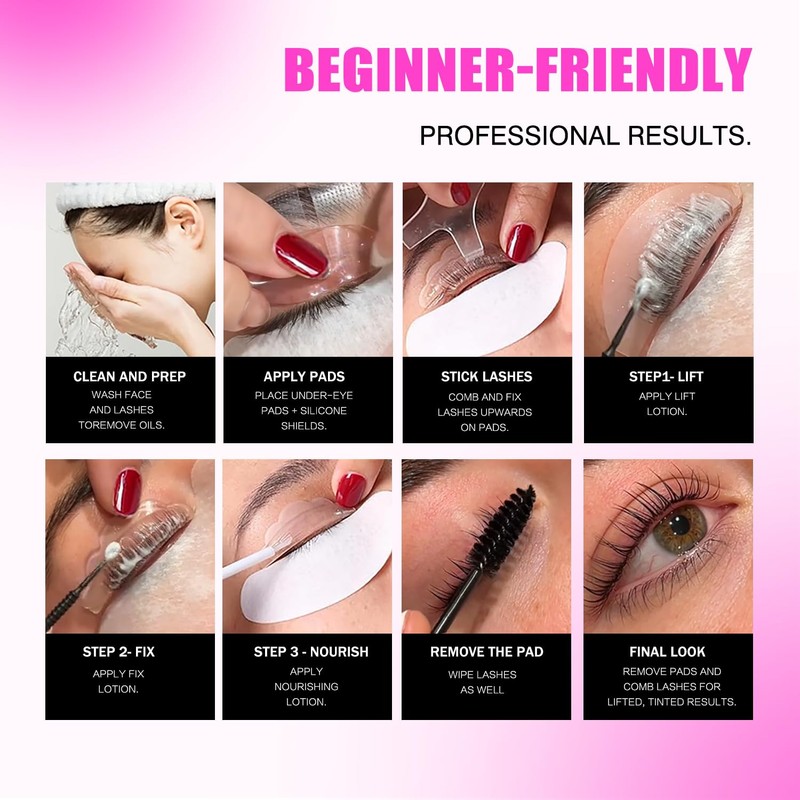 Eyelash Perming Kit Semi-Permanent Eyelash Perming Includes Upgraded Adhesive Powder