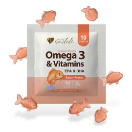 Gomitas Omega 3 Epa Y Dha Ga Tlali - Suplemento Con Aceite De Pescado Concentrado - 10 Gomitas - Sabor Frutos - 1200mg Por Porción - Grenetina