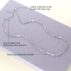 BERRICLE Sterling Silver Paperclip Fashion Chain Necklace for Women, Rhodium