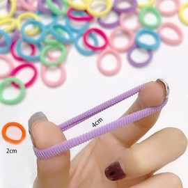 300 Pcs Fluorescent Baby Hair Ties, Seamless Elastic Hair Bands for Toddlers & Kids, Mini Ponytail Holders for Girls (Soft No-Snag Hair Elastics)