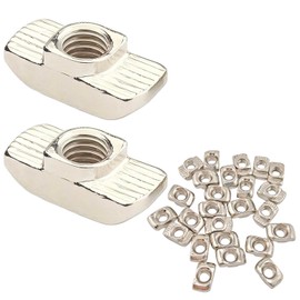 Ctyjia 25 PCS T-Slot Nuts, M5 T Nuts T-Slot Hammer Head Nut, Sliding T Slot Nuts Carbon Steel Fastener for 20 Series Aluminium Profile European Standard, M5×10×6mm