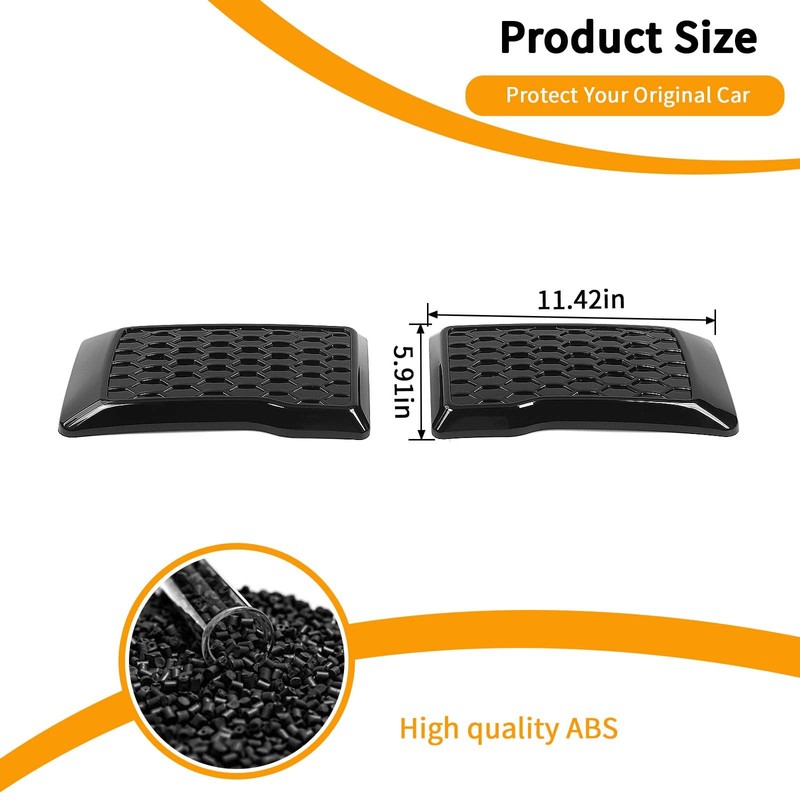Hoolcar Left & Right Front Bumper Guard Pads Insert Cap