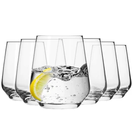 Krosno Water Drinking Glasses, Set of 6, 13.5 oz, Splendour Collection, Elegant Tumbler Collection, Ideal for Everyday Use and Entertaining, Lead-Free Crystalline, Dishwasher Safe, Made in Europe