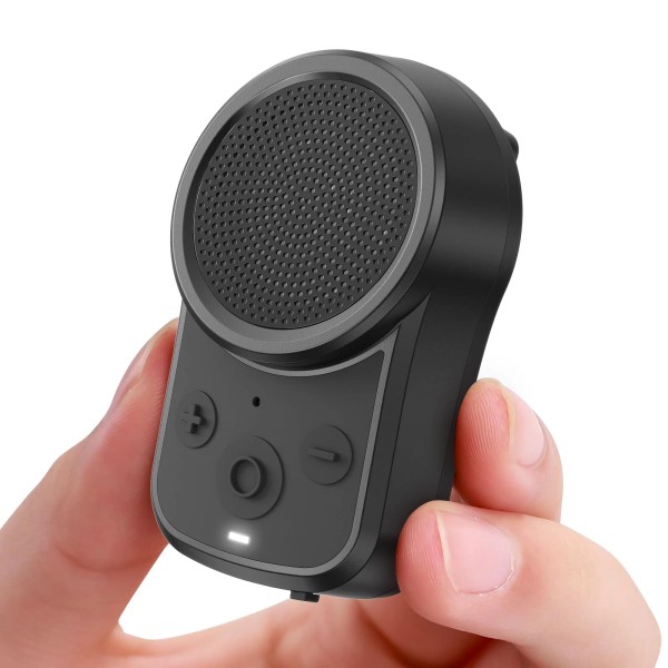 Vkingmor Mini Bluetooth Speaker, Clip-On Portable Speaker with Built-in Mics