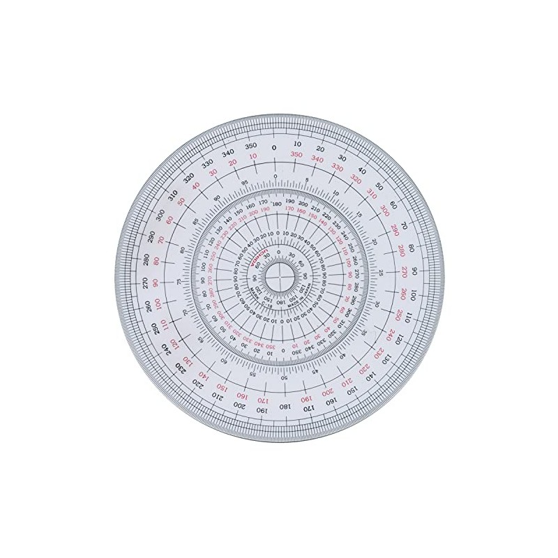 Uchida 1-822-0002 Total Circular Protractor, 7.1 inches (18 cm)