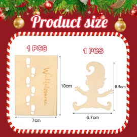 GUBOOM Gnome Stencil Footprints, Gnome Door Accessories, Christmas Gnome Elf, Creative Set Gnome Door Accessories, Gnome Stencil Window, Christmas Decoration