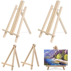 Tischstaffelei 2er Set Mini Holz Malstaffelei für Kunst & Zeichnen, 30x19cm 19x11cm, verstellbar & stabil, faltbar, ideal für Zuhause & unterwegs