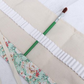 STOBOK 48 Slots Pencil Wrap Case Roll Up Pouch Pen Holder Organiser for Grader Girls Painting (Fresh Rose)