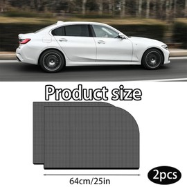 GWAWG 2 Pack Car Window Shades for Baby, Car Side Window Sun Shade, Breathable Mesh Kids Rear Window Sunshades, Blocks UV Rays & Mosquito for Kids Adults Pets, Fits All 98% Cars