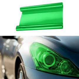 HEVLE Car Light Tint Film, Car Tint Film, Car Light Film Sticker, Car Decoration Accessories Car Light Self-Adhesive Tint Film Universal for Brake Light Headlight Tail Light Fog Light (Green)