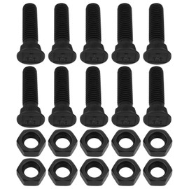 Briny River 10pcs M10x40mm Plain Plow Bolts 8.8 Grade Carbon Steel Planetary Screws for Cultivators