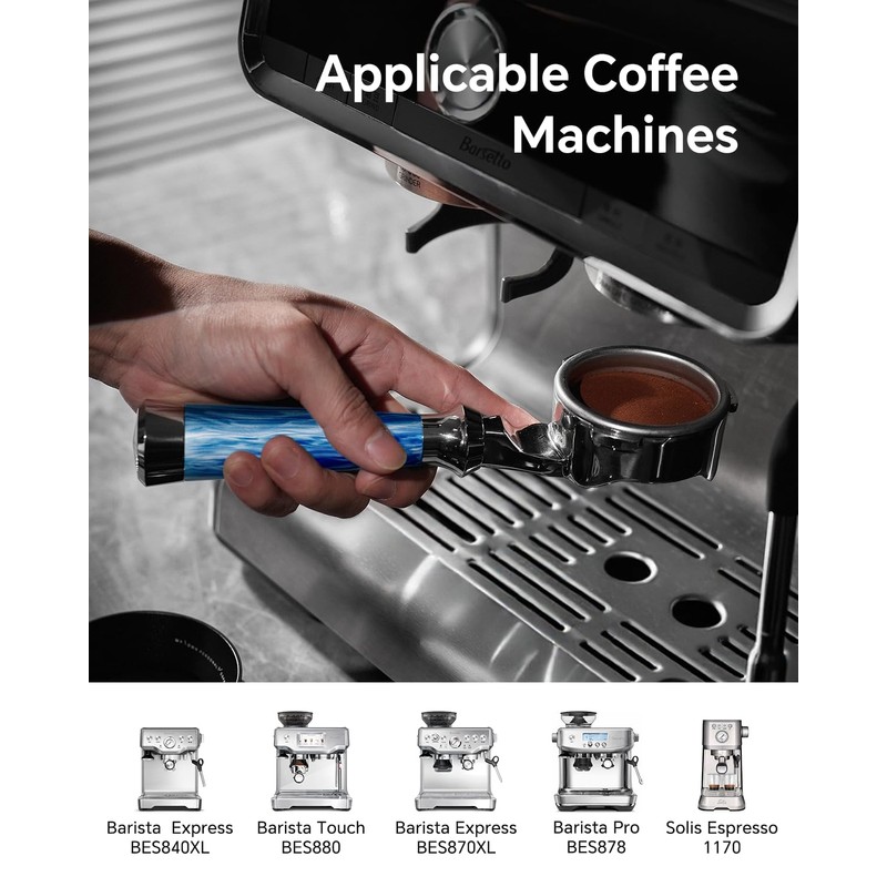54mm Bottomless Portafilter Fits Breville Sage Barista Express Machines -