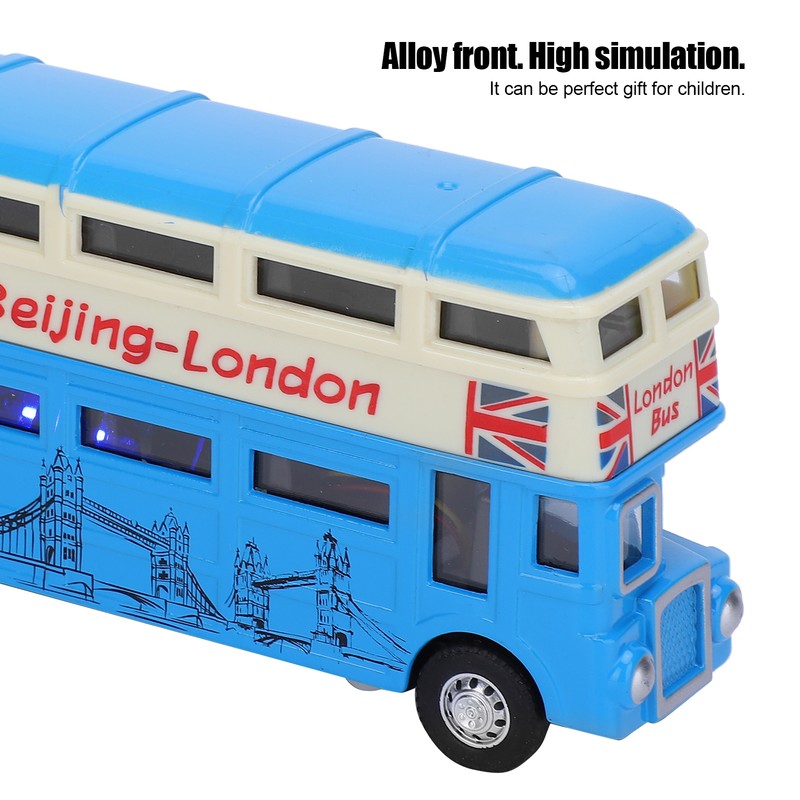 1:90 Children Double Layer Bus Toy Simulation Alloy Pull Back