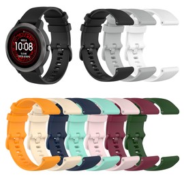 Silicone Wristband Replacement Sports Straps Bracelet Compatible with Garmin Venu 2 Plus, vivomove3, vivomove Luxe, vivomove Style, vivomove HR, vivoactive3 Music,forerunner 265Music/55/245music/645music (White)