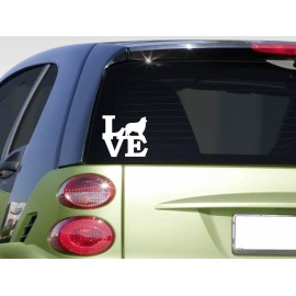 EZSTIK Aussie love 6" STICKER *F237* DECAL mini aussie australian shepherd dog breed