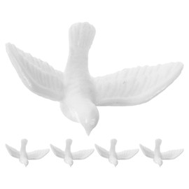 LOGOFUN 20PCS Mini Dove for Crafts Miniature White Pigeon Figurines Tiny Resin Dove Models for Garden Dollhouse Accessories