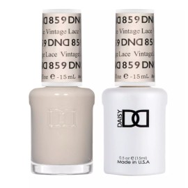 DND DUO GEL - SHEER COLLECTION - 859 VINTAGE LACE -  GEL NAIL POLISH SET