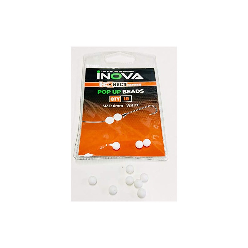 Inova Pop Up Floating Beads White 6mm / Leeda