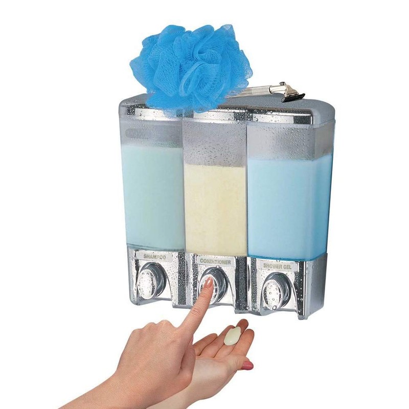 Better Living Clear Choice Shower Dispenser 3 Chamber, Wall Mount