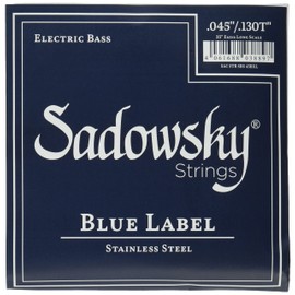 Blue Label Base Strings, Stainless Steel Strings, 35" Super Long Scale, 5 Strings, 045-130 SBS45EX