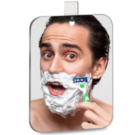 Yamobi Anti-Fog Rasierspiegel Dusche Mit Abnehmbarer Wandhalterung,13x17cm Acryl Duschspiegel, Bruchsicher Und Handlich Für Badezimmer Zubehör